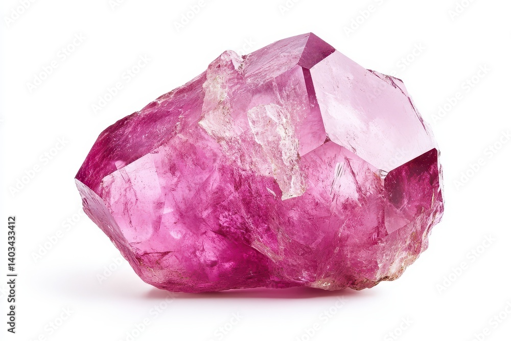 Pink crystal cluster, close-up Pink crystal cluster, close-up