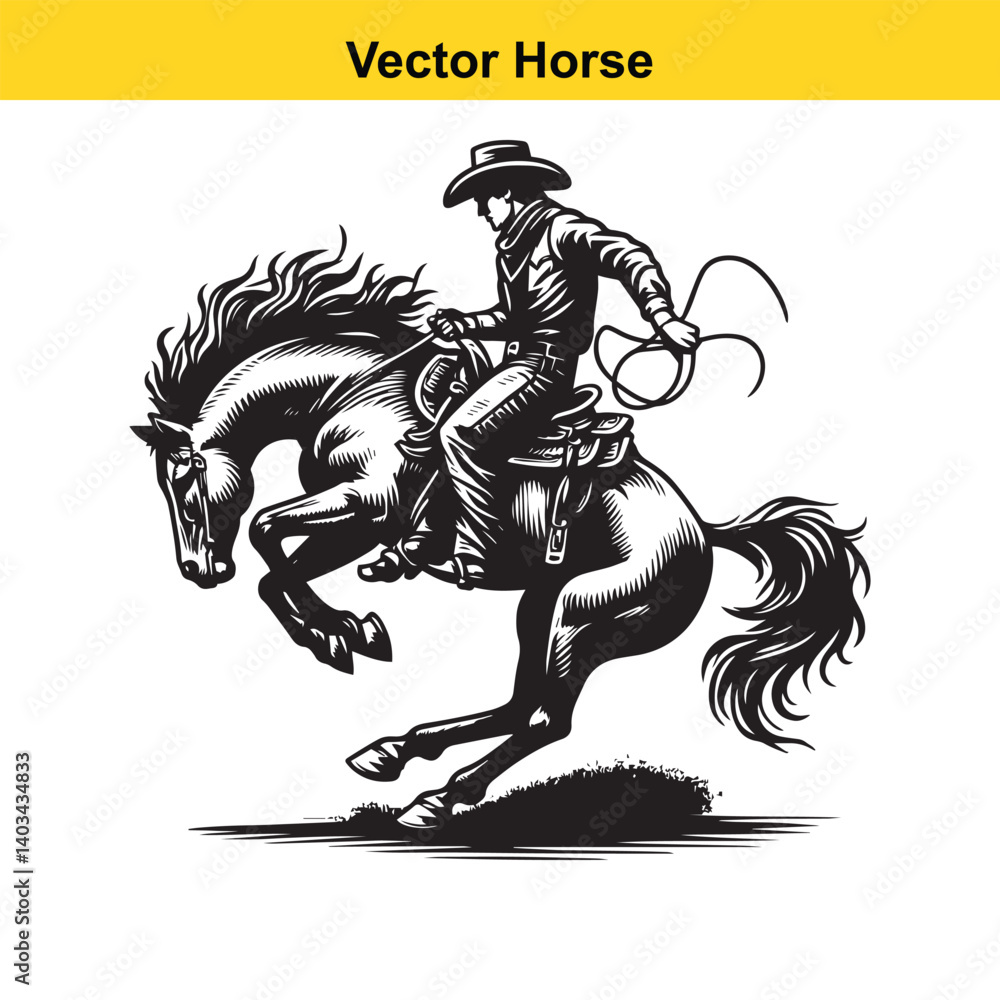 Obraz premium Vector Horseman