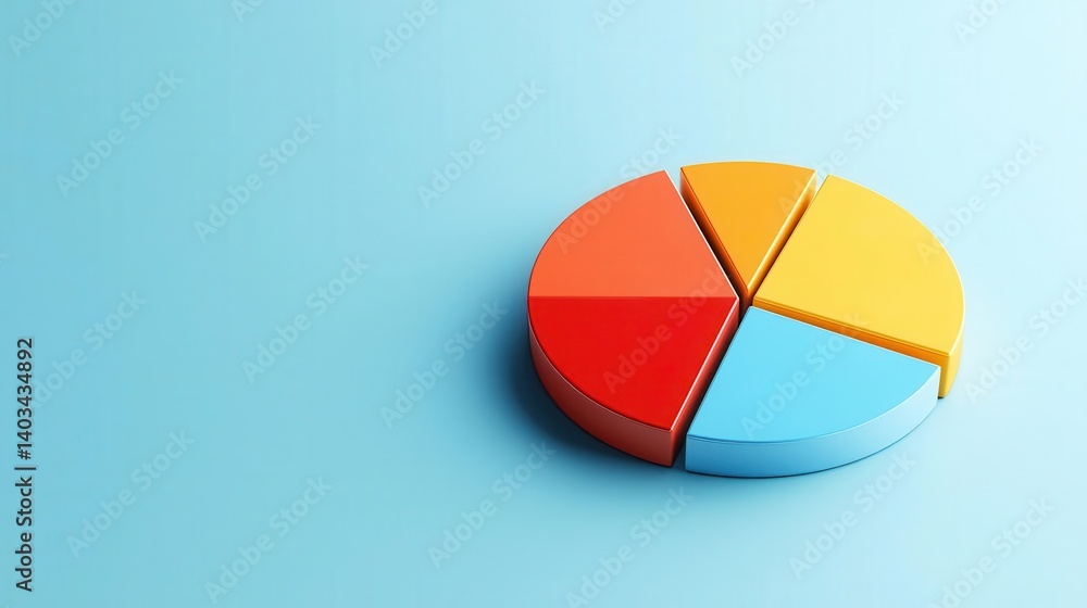 Obraz premium A pie chart with GDP segments and growth percentages, symbolizing economic sector contributions