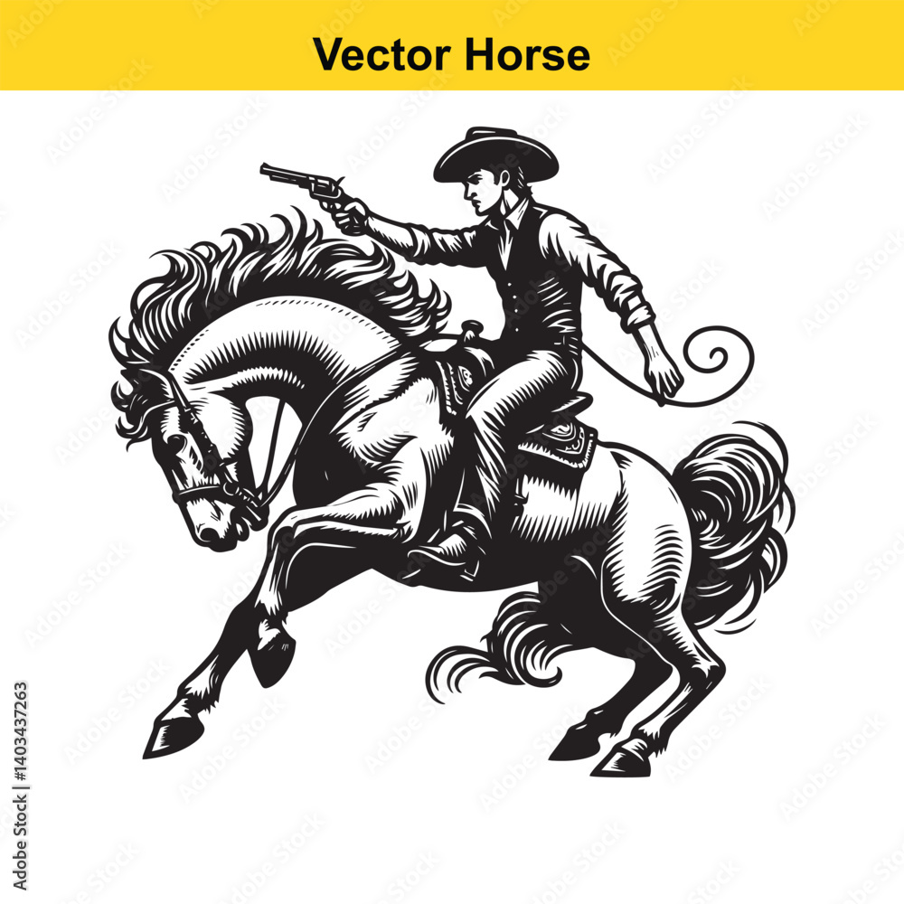 Obraz premium Vector Horseman