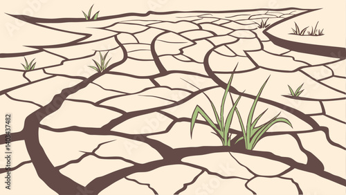 dry cracked earth