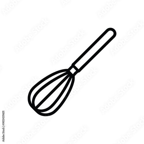 Whisk Outline Icon Vector Illustration For Cooking Baking And Culinary Design Projects