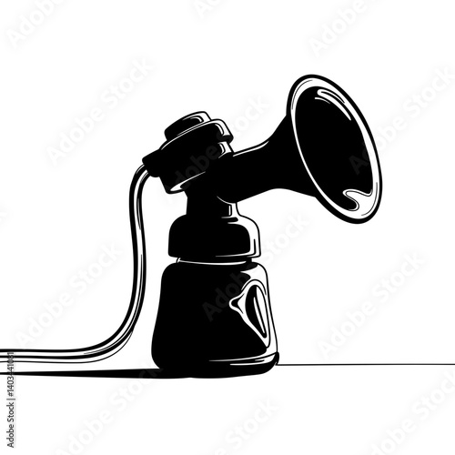 Breast Pump Illustration on White Background  