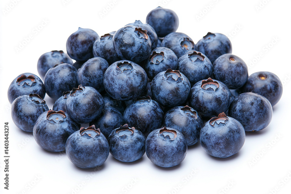 Ripe blueberries, on a white background Ripe blueberries, on a white background