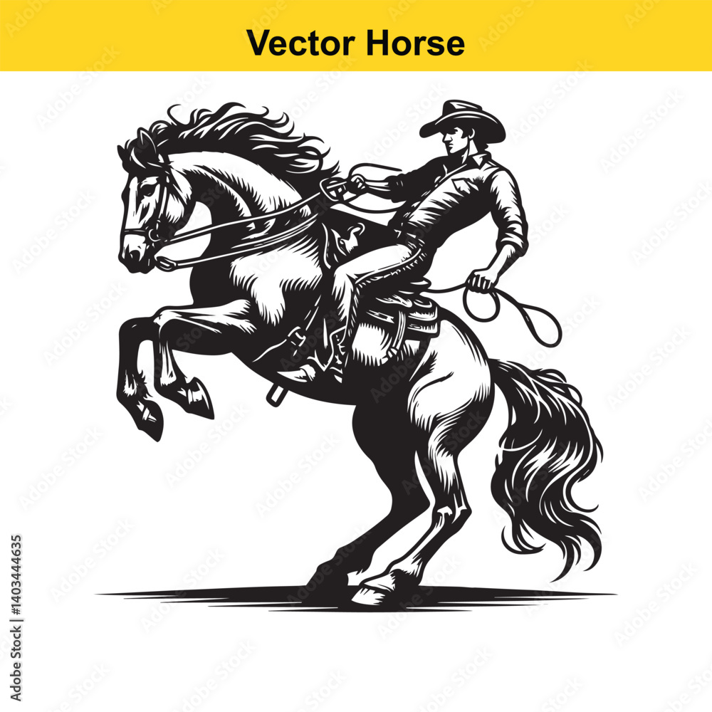 Obraz premium Vector Horseman
