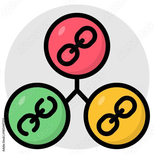 Linkage icon, editable vector 