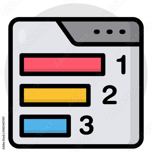 Editable design icon of web ranking 