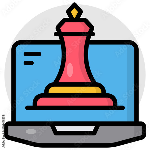 A premium download icon of digital strategy