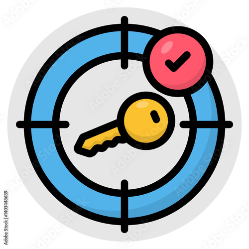 Modern design icon of secure target