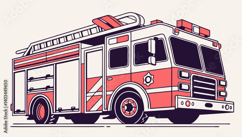 fire truck vector illustration