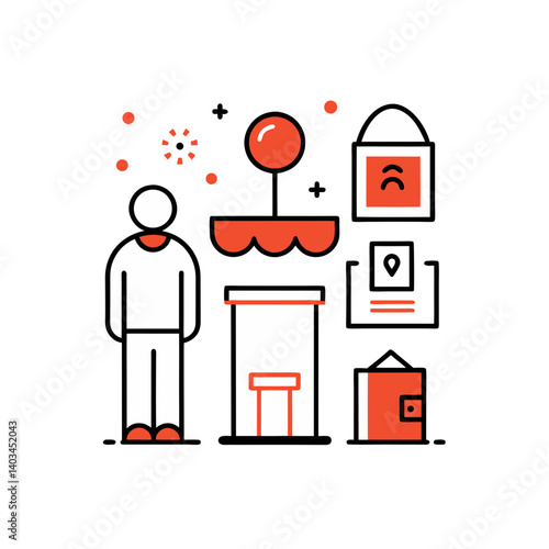  09 different exhibition vector doodle icon