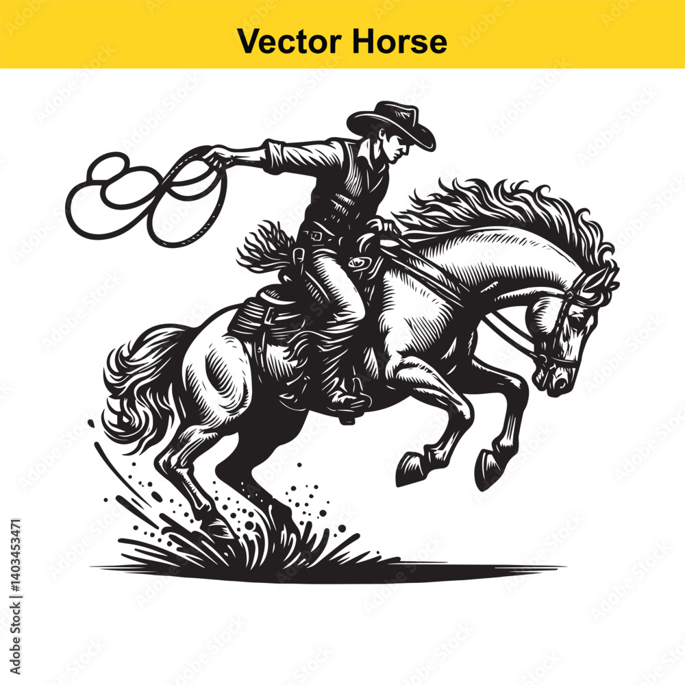 Obraz premium Vector Horseman