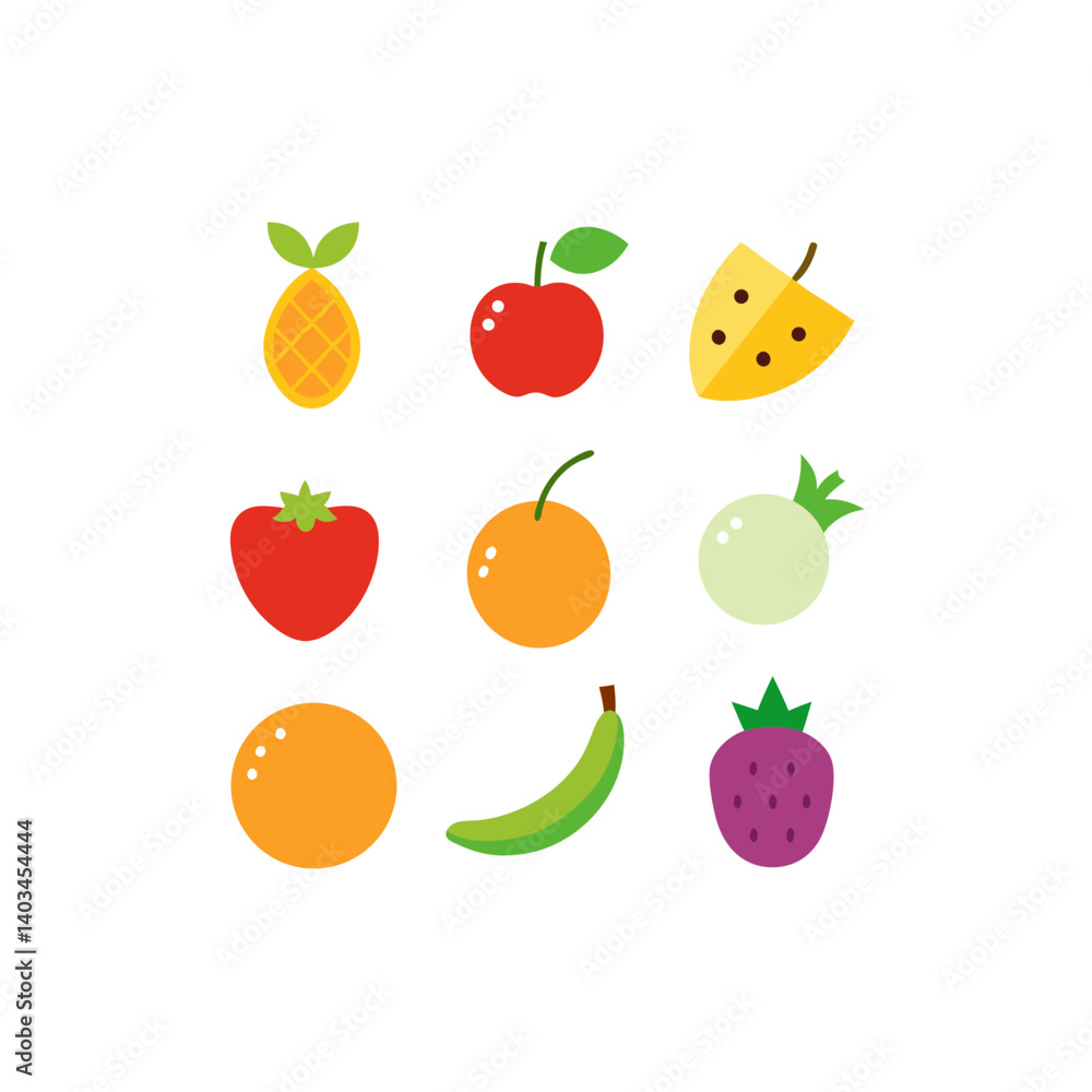09 different fruits vector doodle icon 09 different fruits vector doodle icon