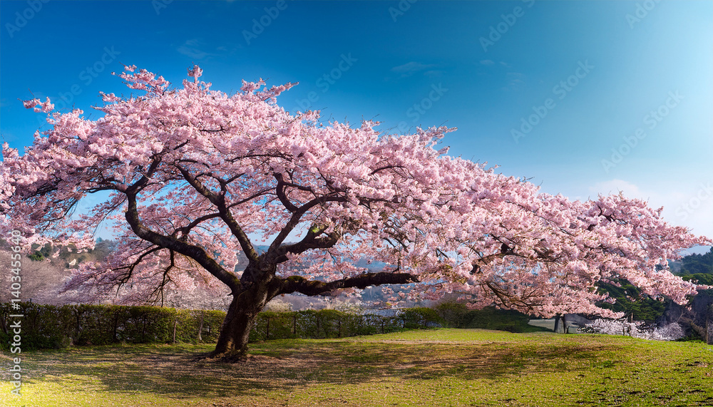 prunus kanzan cherry tree in full bloom in april prunus kanzan cherry tree in full bloom in april