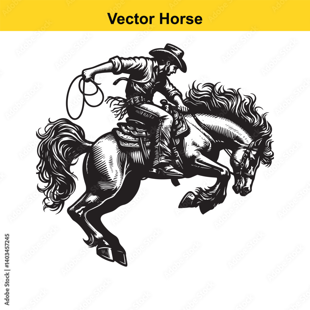 Obraz premium Vector Horseman