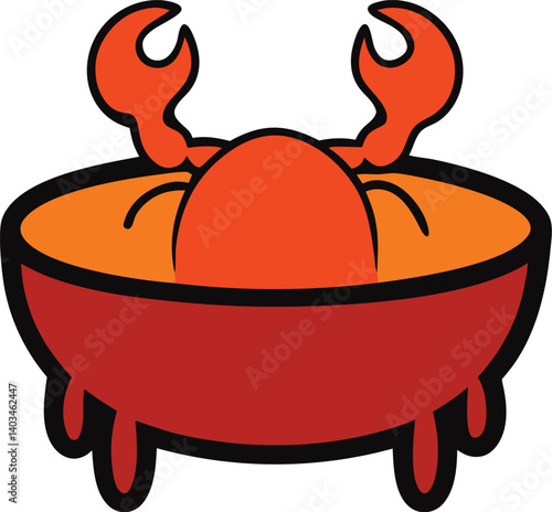 dripping from the lobster bisque vector art.