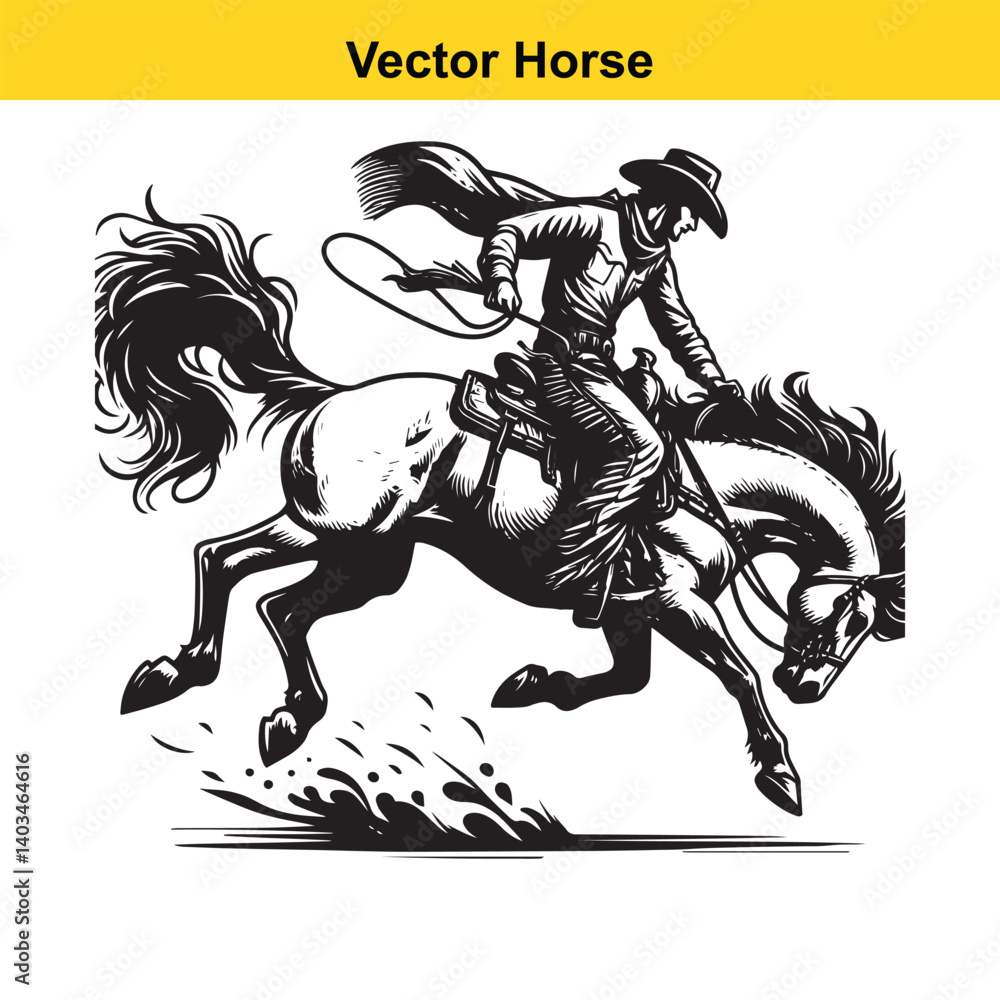 Obraz premium Vector Horseman