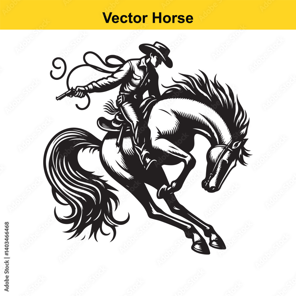 Obraz premium Vector Horseman