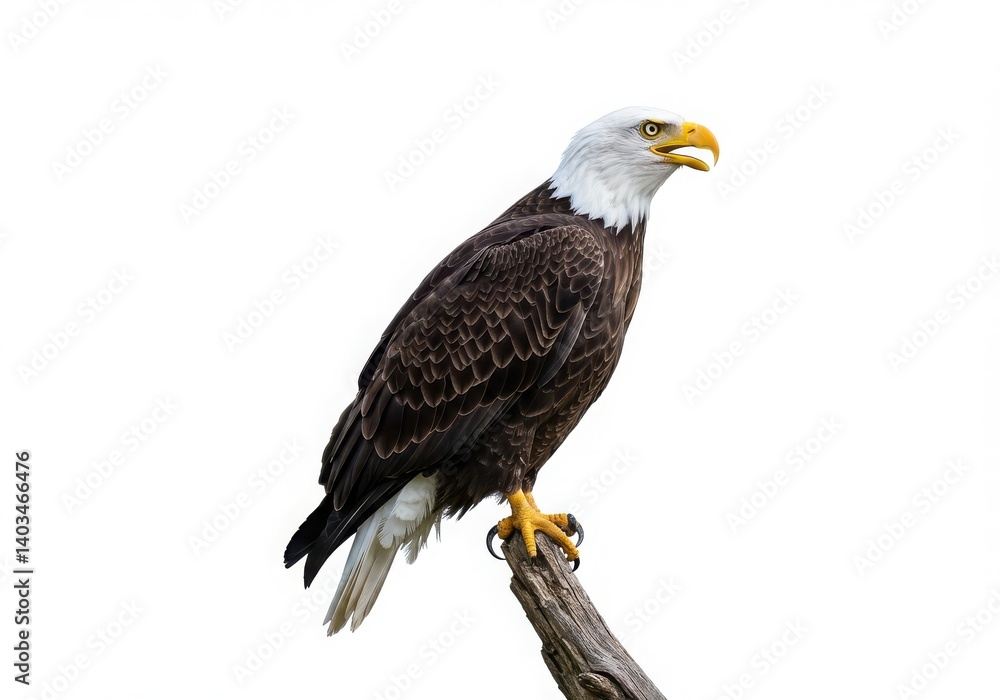 Fototapeta premium Golden eagle isolated on white