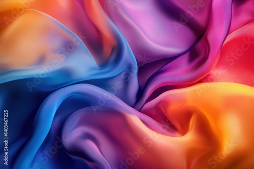 Wallpaper Mural Vibrant and flowing fabric gracefully displays an abstract composition Torontodigital.ca