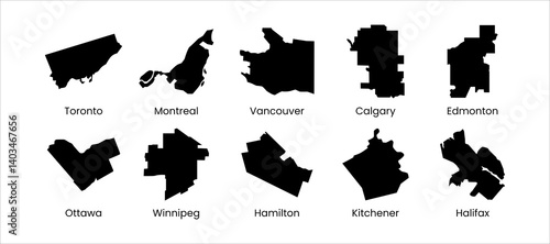 Canada city map
