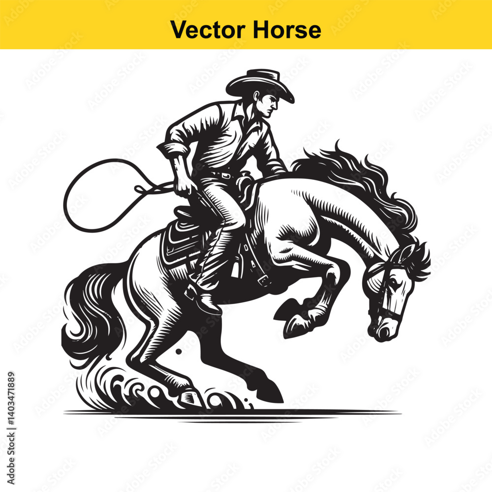 Obraz premium Vector Horseman