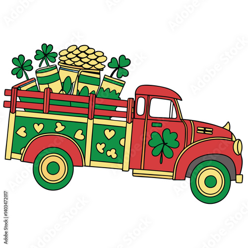 set-of-st-patricks-day-truck-vector-image (6).eps