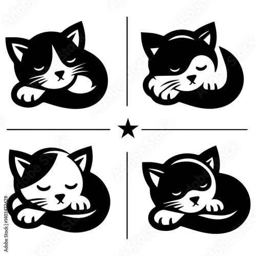 Serene cat tucked in comfort, hidden from the world’s hum