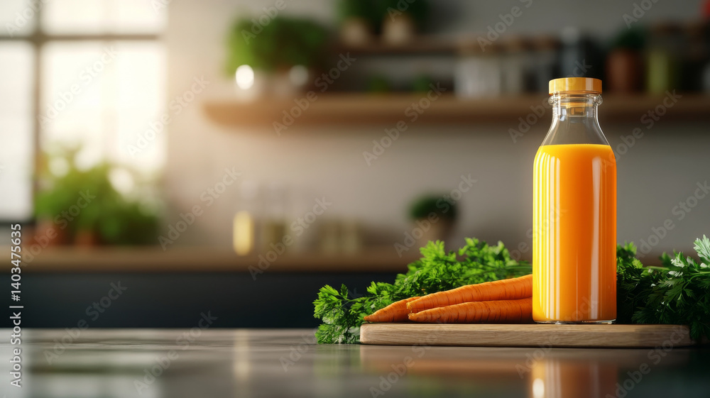 Cold pressed juice, carrots are fresh, healthy and make you feel refreshed Cold pressed juice, carrots are fresh, healthy and make you feel refreshed