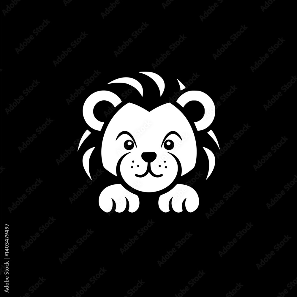 Naklejka premium Lion Baby - High Quality Vector Logo - Vector illustration ideal for T-shirt graphic