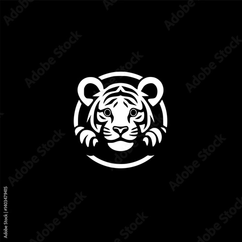Tiger Baby | Minimalist and Simple Silhouette - Vector illustration