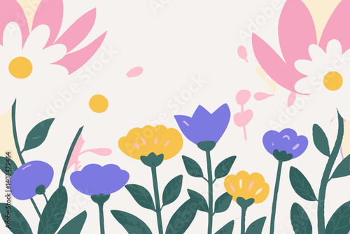 Wallpaper Mural "Delicate Spring Flower Illustration with Soft Pastel Colors"

 Torontodigital.ca
