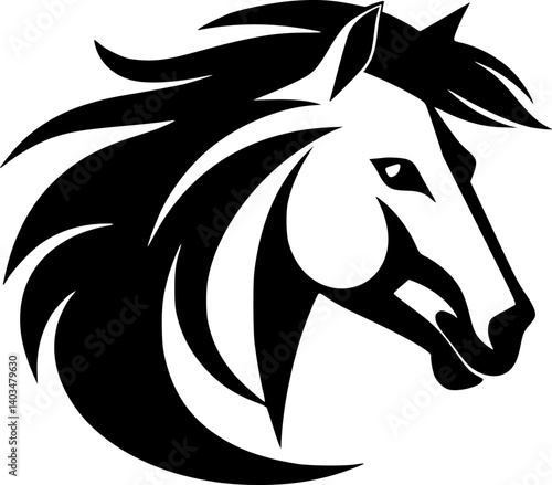 Horse | Minimalist and Simple Silhouette - Vector illustration