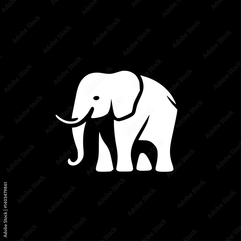 Fototapeta premium Elephant - Minimalist and Flat Logo - Vector illustration