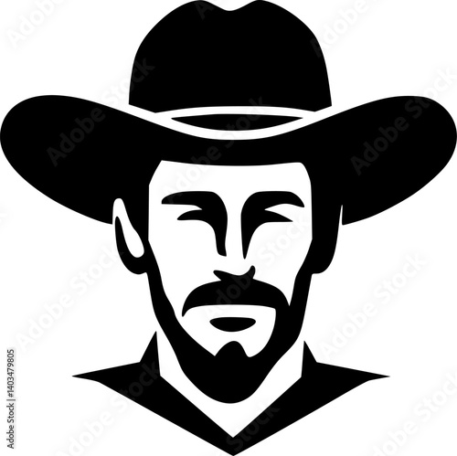 Western | Minimalist and Simple Silhouette - Vector illustration