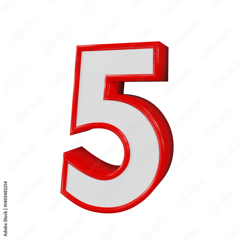 3d number 5 3d number 5