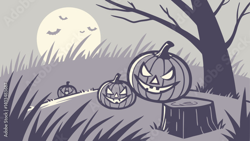 halloween background with pumpkins