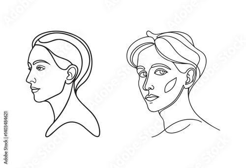 Minimalist Line Art Portraits