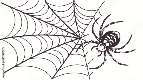 spider and web