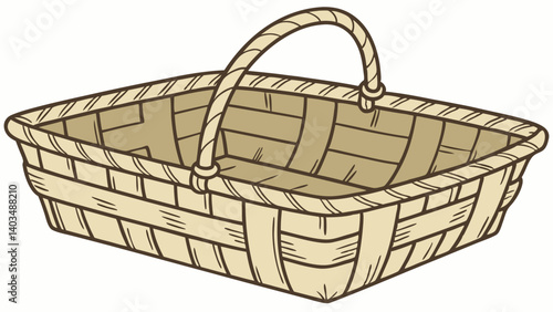 empty wicker basket