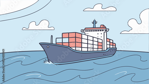 ship in the sea