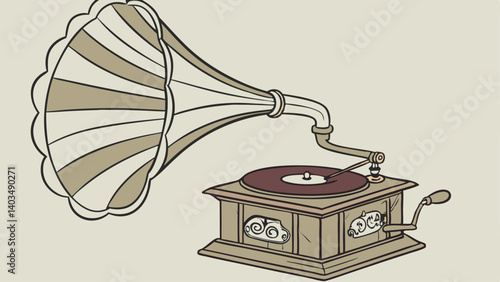 old vinyl gramophone
