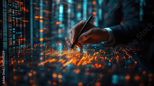 hand of a man with a computer