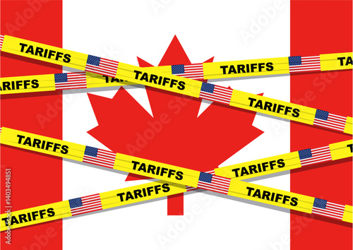 The US-Canada tariff trade war. USA Tariff trade retaliation
