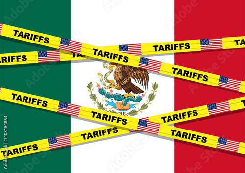 The US-Mexico tariff trade war. USA Tariff trade retaliation