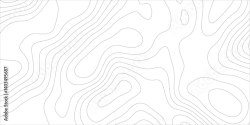 Abstract topographic white background. Seamless wavy lines patter. Geography map grid backdrop. Business concept design. Wave paper curved reliefs background.