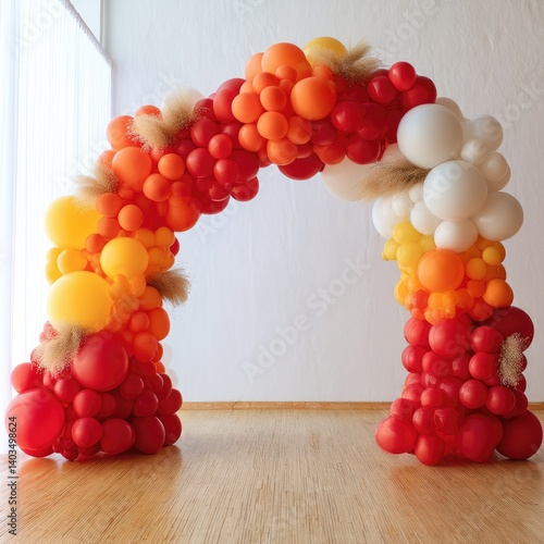 Obraz na płótnie Colorful balloon arch for party decor w salonie