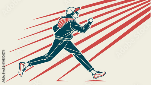 vector illustration of a dancing girl