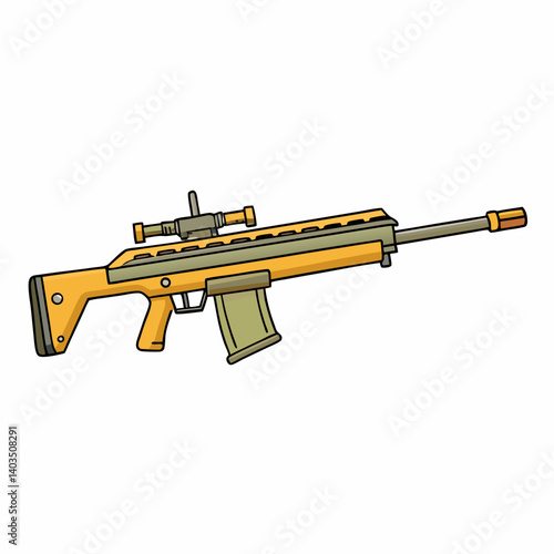 assault rifle isolated