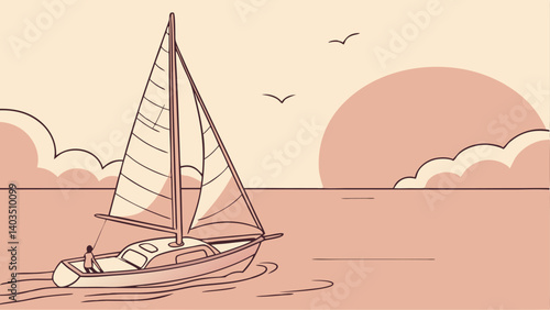 sailing in the sea